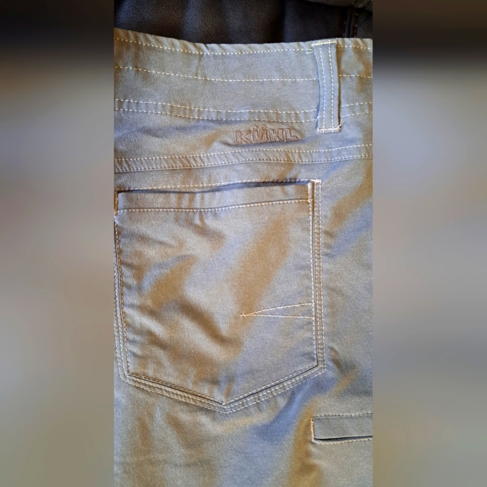 Mens Kuhl Shorts Size 40 Gray Flex Performance Hiking Cargo Outdoor Shorts